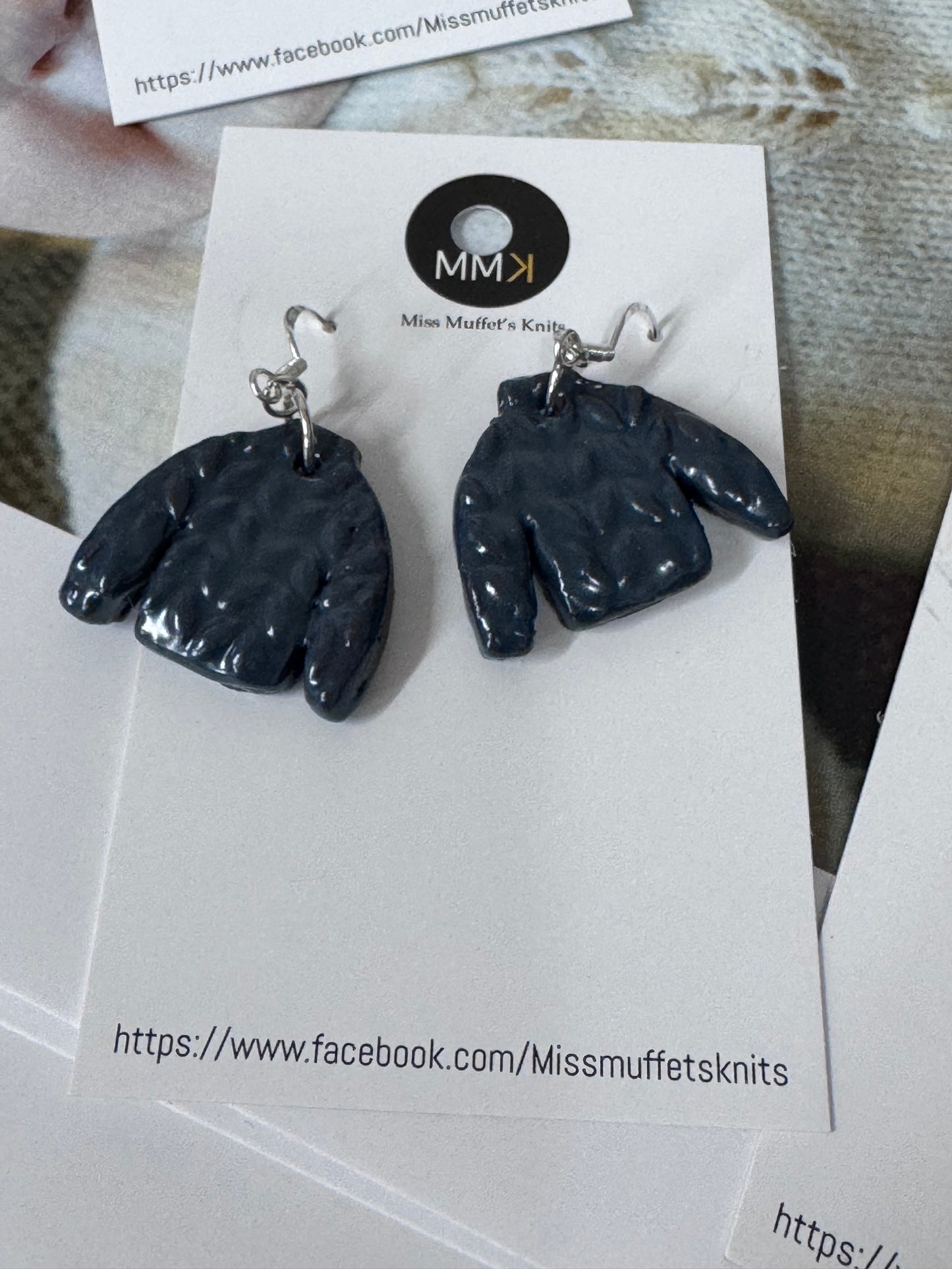 Miss Muffet's Knits Ceramic Earrings