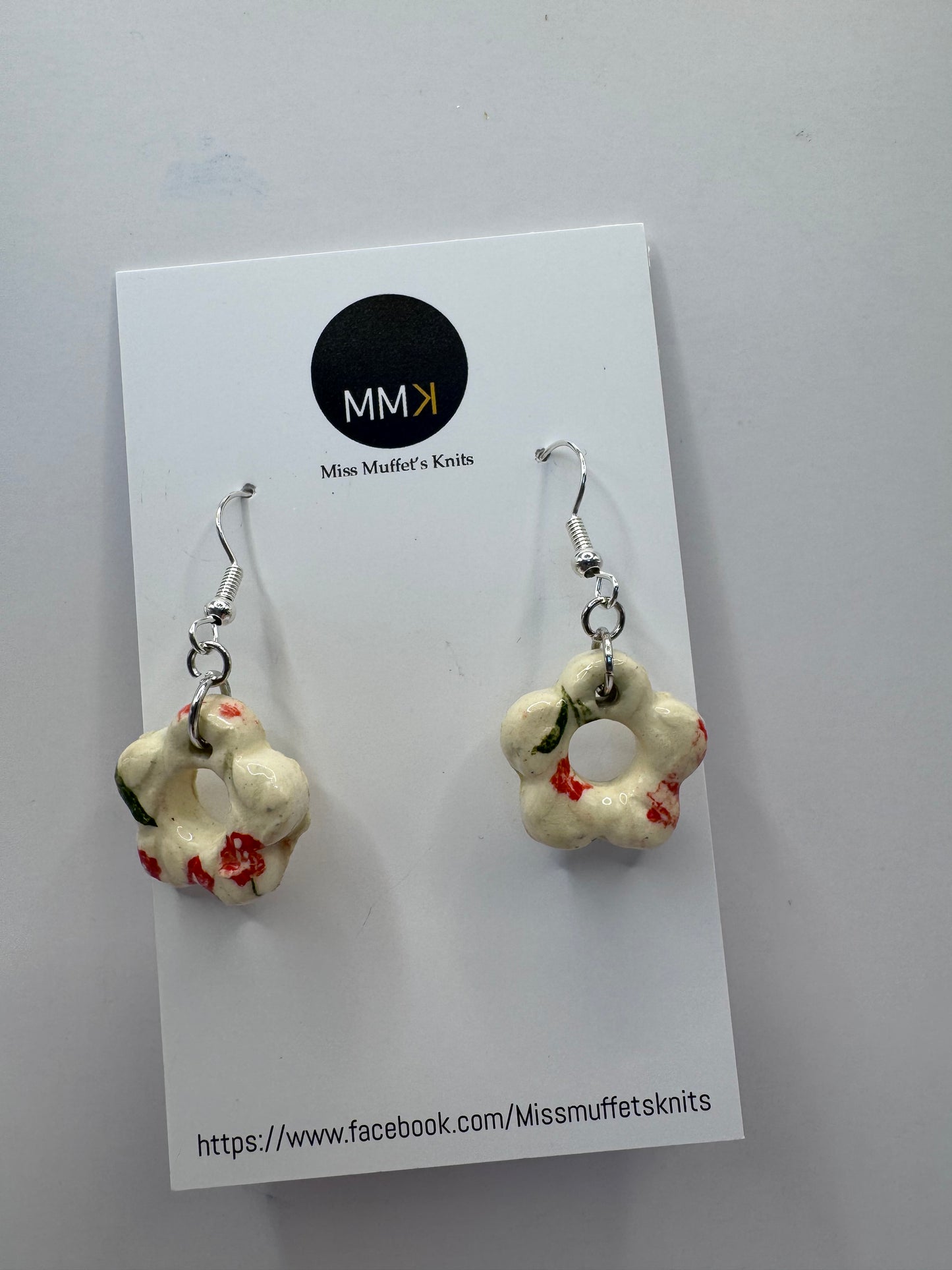 Miss Muffet's Knits Ceramic Earrings