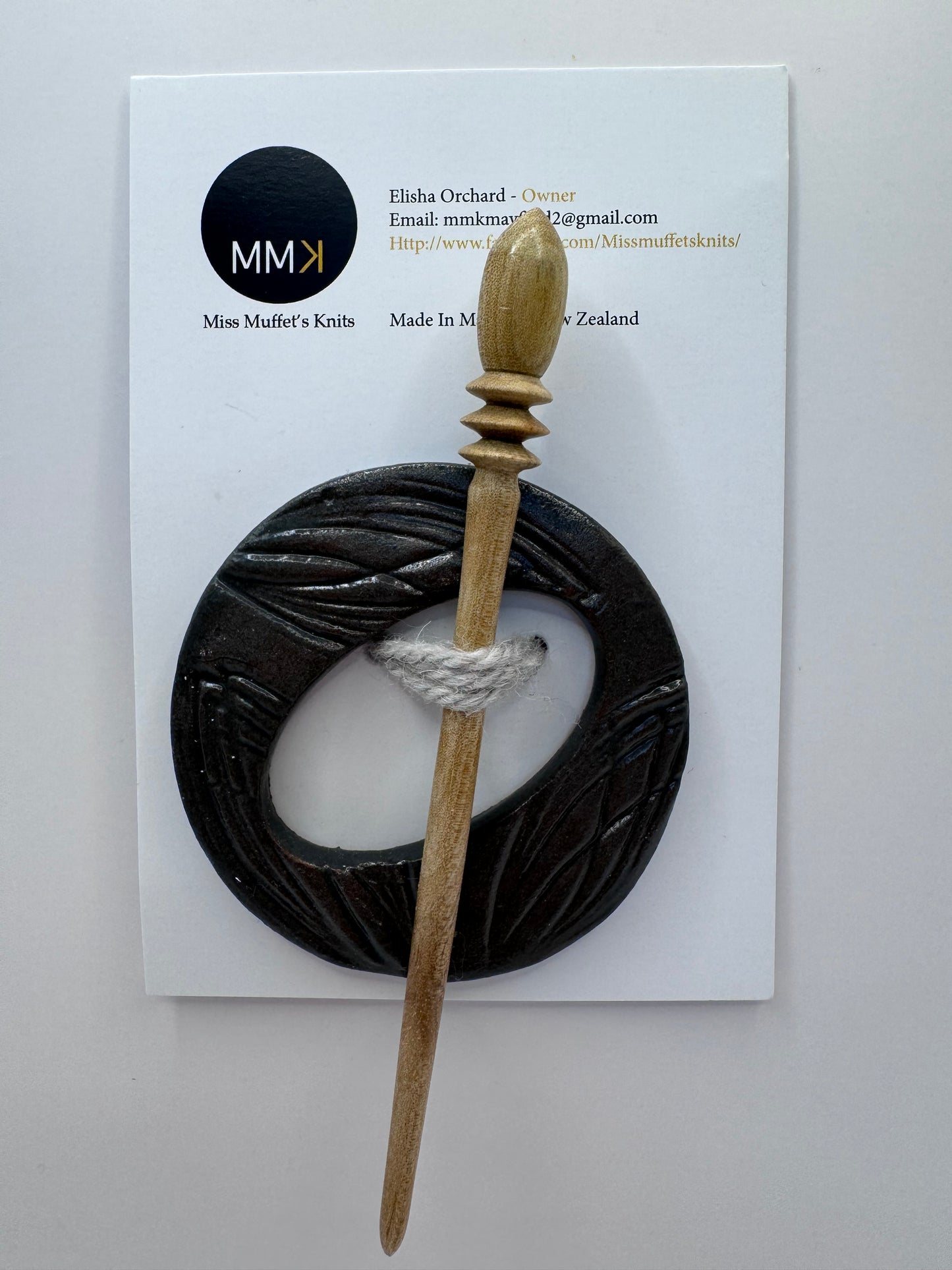 Miss Muffet's Knits Ceramic Shawl Pin