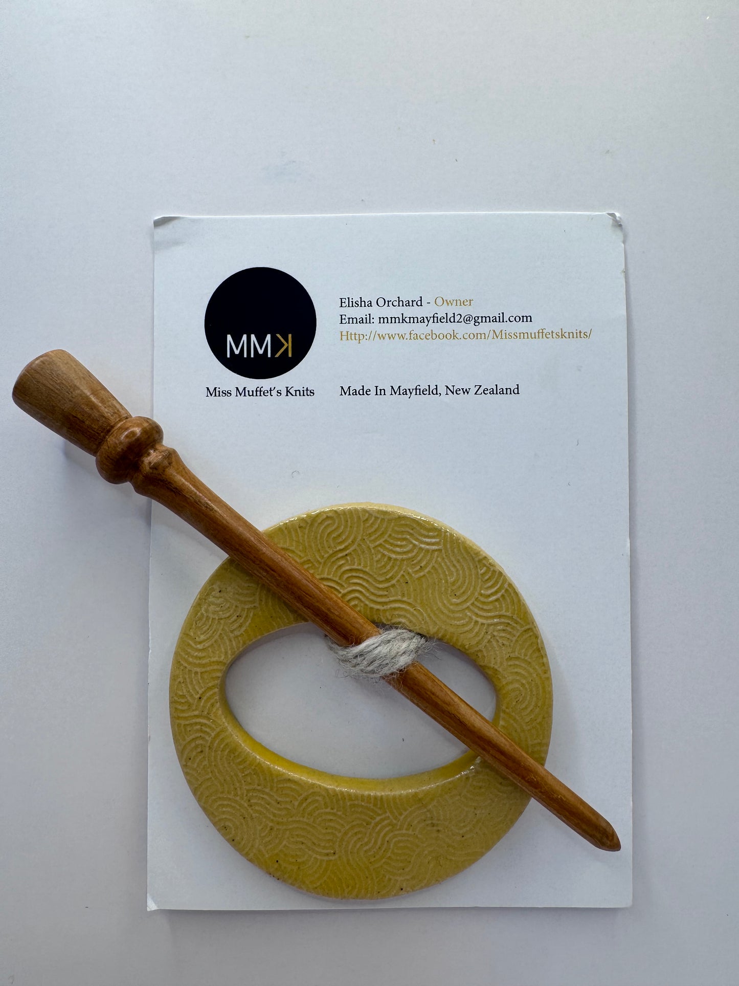 Miss Muffet's Knits Ceramic Shawl Pin