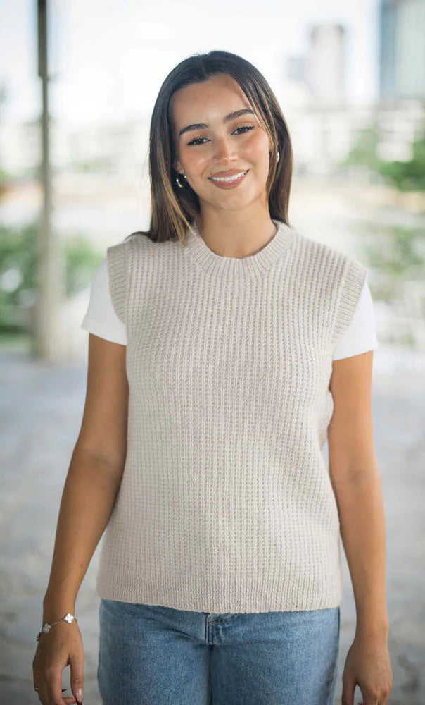 Crucci Knitting Pattern 2306 Broken Rib Vest