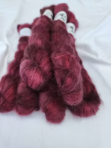 Dye Studio 54, Cloud, lace weight Baby Suri Alpaca/Mulberry Silk yarn