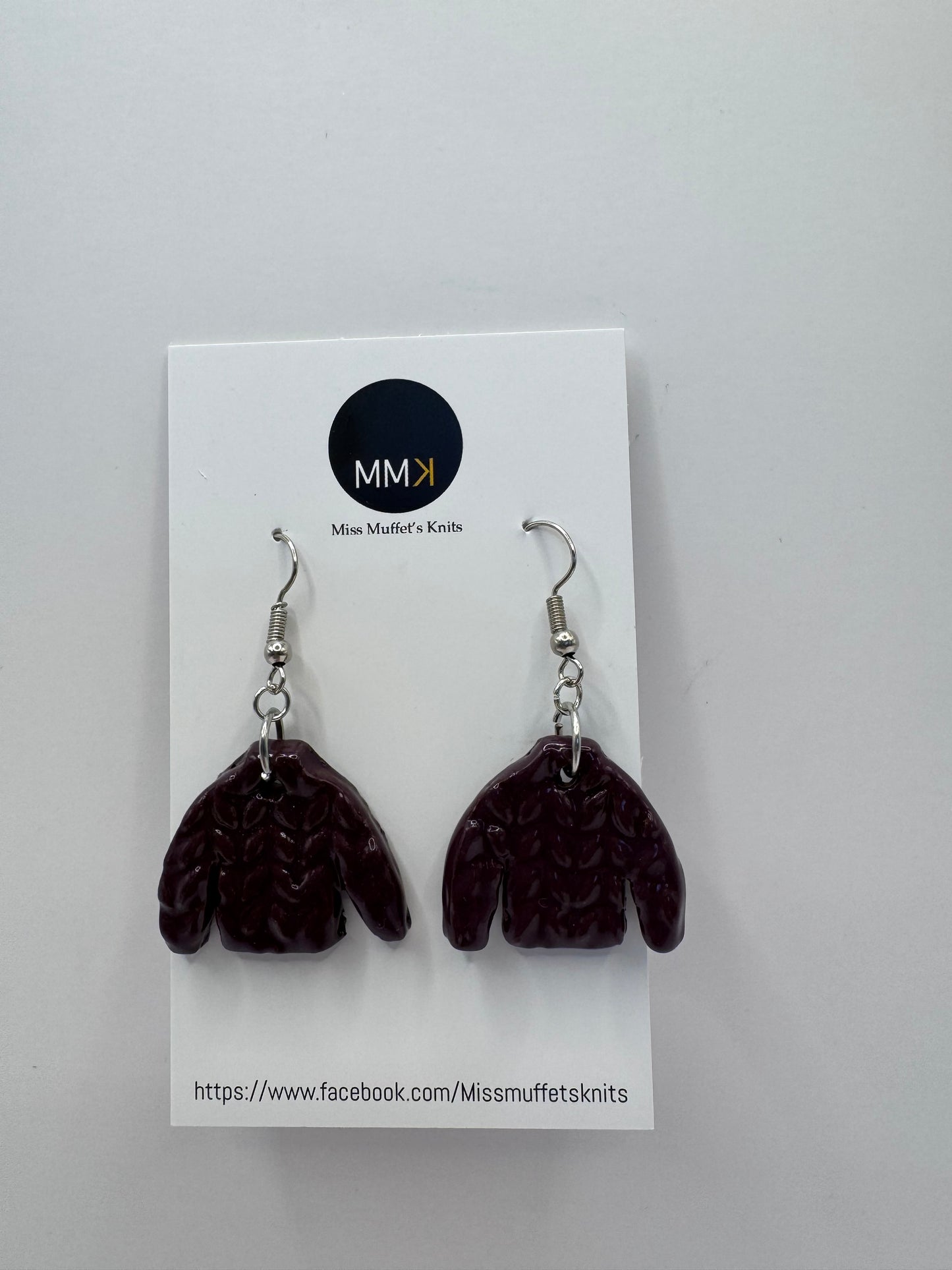 Miss Muffet's Knits Ceramic Earrings