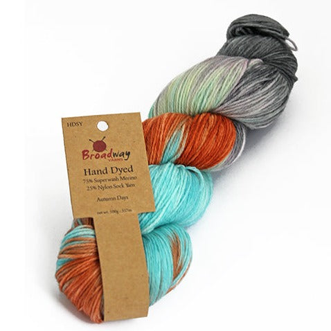 Broadway Hand Dyed Sock Yarn - 4ply