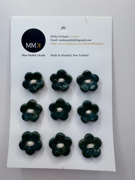 Miss Muffet's Knits: Ceramic Buttons - 9 per sheet