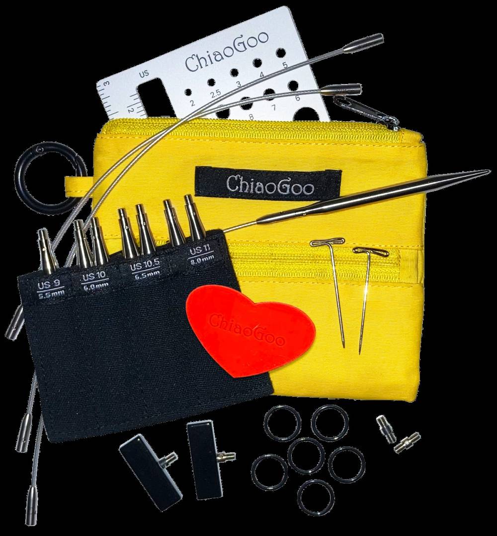 ChiaoGoo Twist Shorties Yellow Large Interchangeable Set