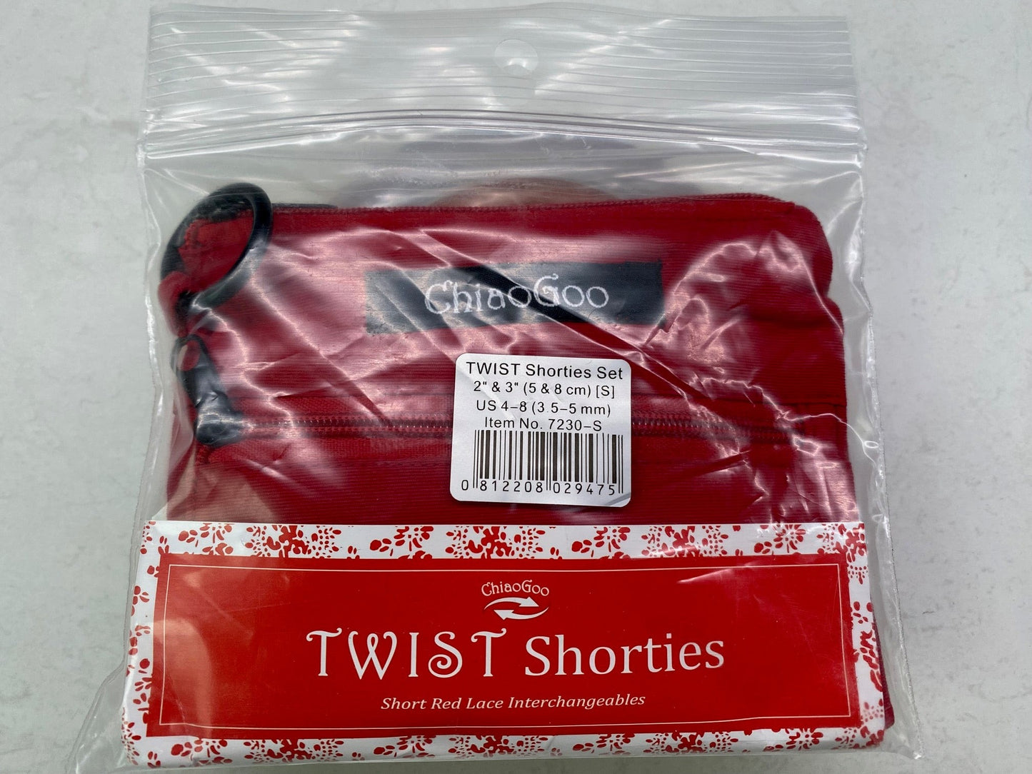 ChiaoGoo Twist Shorties Red 2″/3″ (5 & 8cm) Mini Interchangeable Set