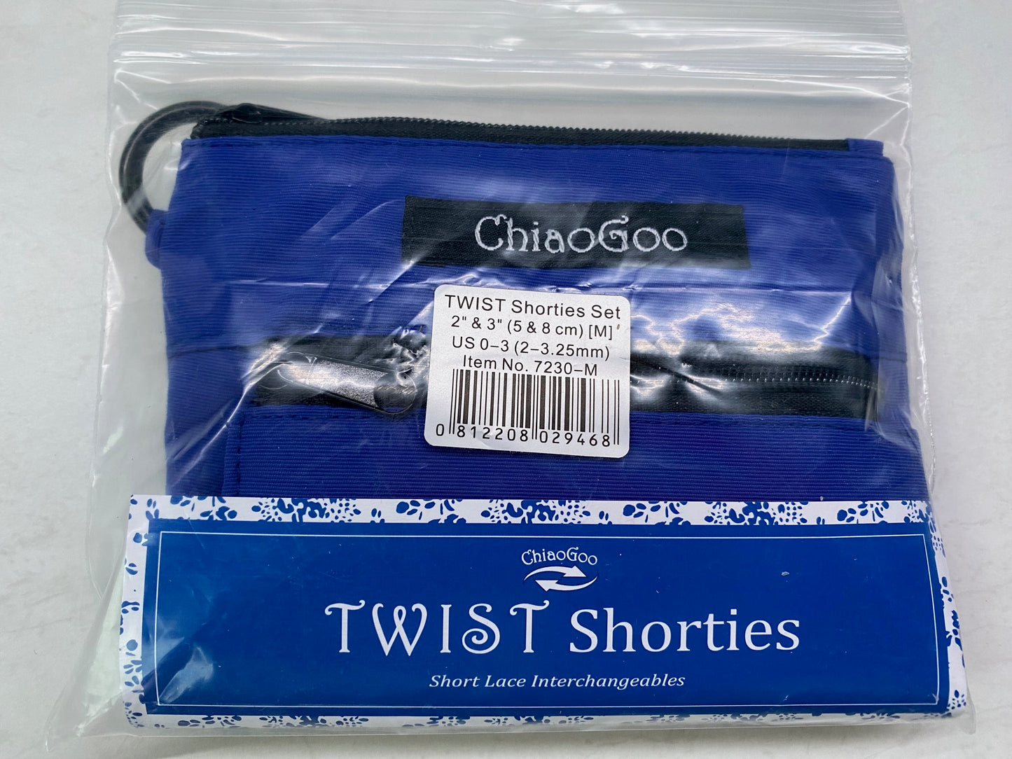 ChiaoGoo Twist Shorties Blue 2″/3″ (5 & 8cm) Small Interchangeable Set